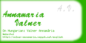 annamaria valner business card