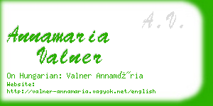 annamaria valner business card
